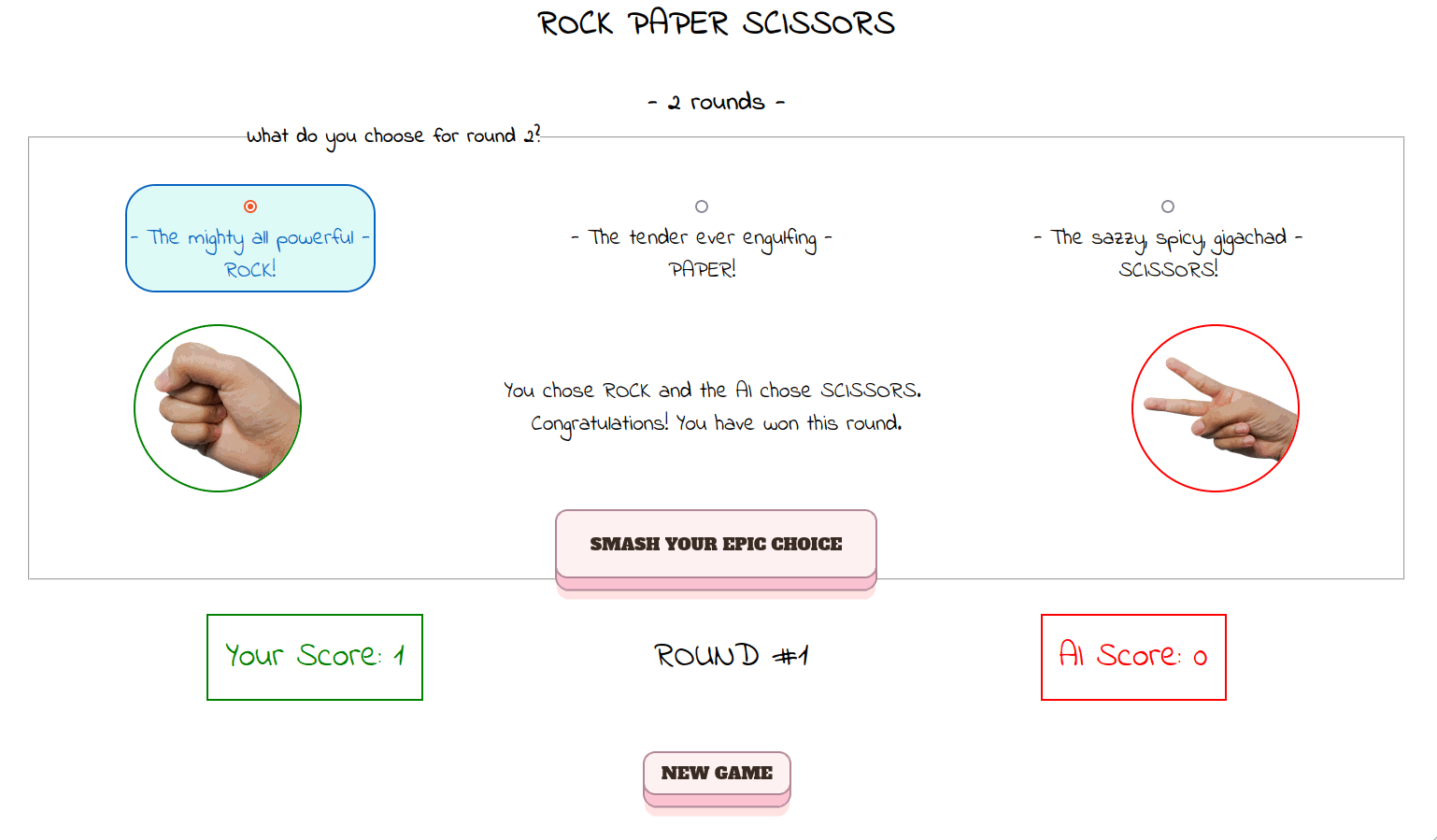 Rock, Paper, Scissors! project